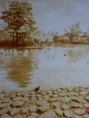 コーヒー画　春・源氏池